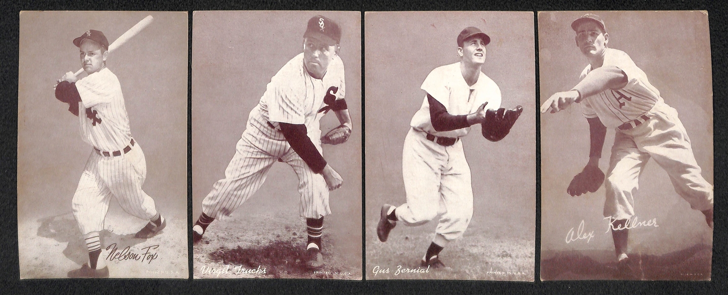 Lot of 15 Baseball Exhibit Cards from 1947-1961 w. Ted Williams
